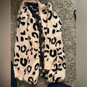 Animal print cardigan